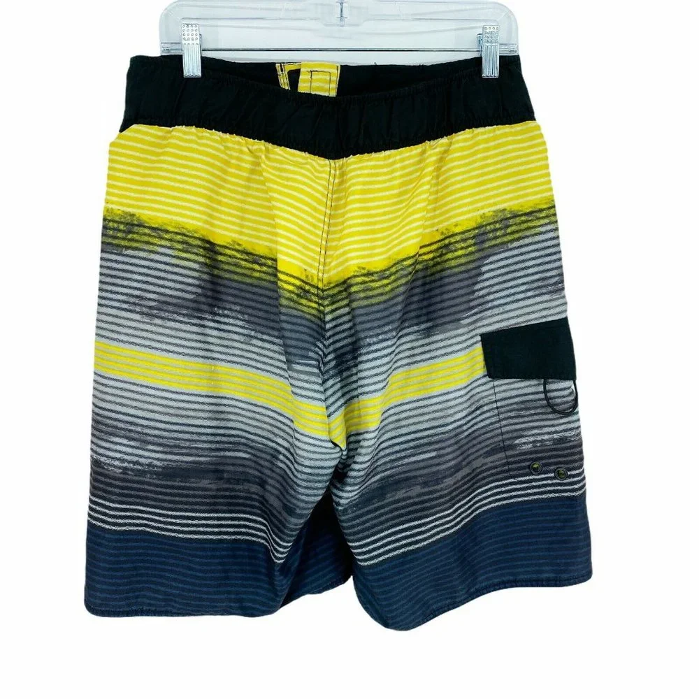 No Fear Men's Striped Board Shorts Swim Trunks